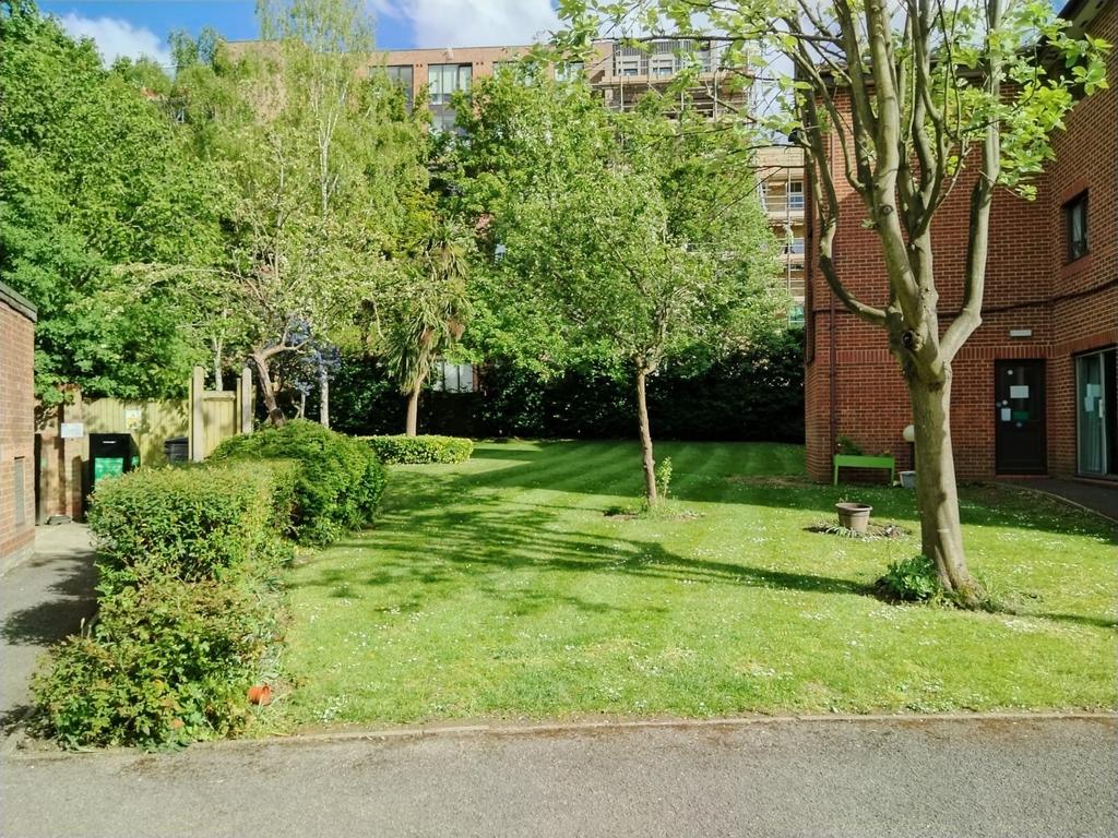 Manicured communal garden