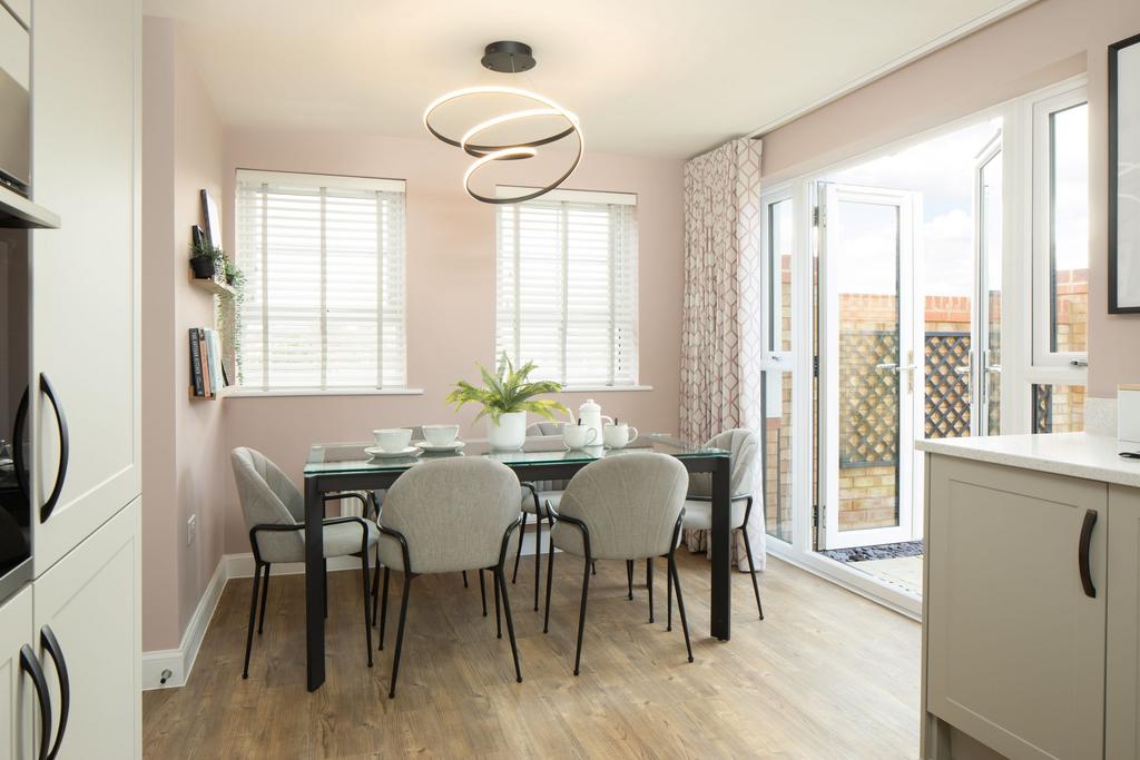 Open plan kitchen in the Hesketh. 4 bedroom home.