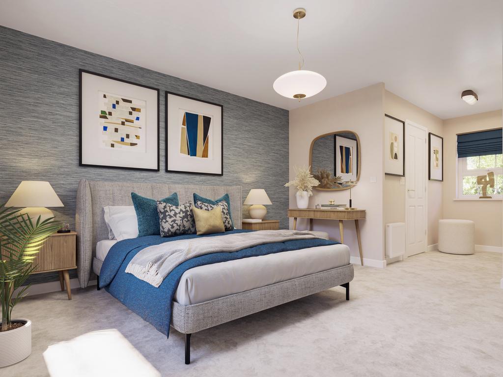 Internal CGI of 5 bedroom Emerson main bedroom