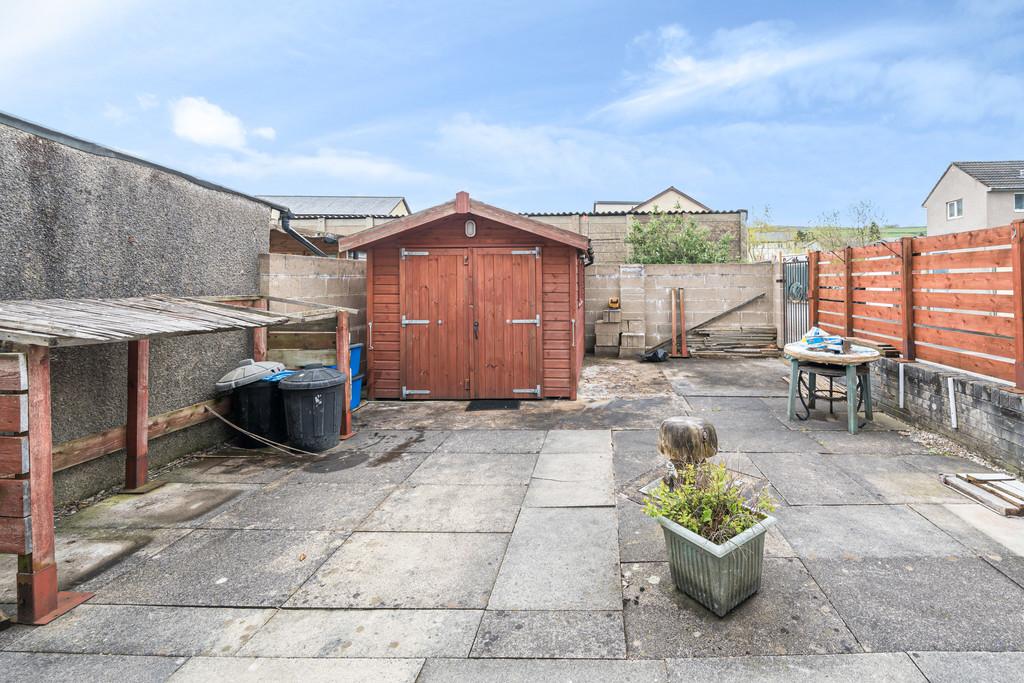 Rear Patio with Timber Shed
