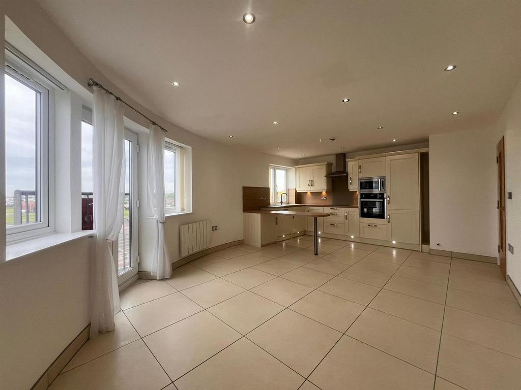 Living room with kitchen area