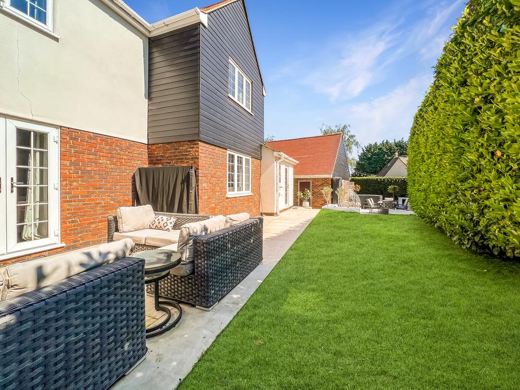 Rear Garden With Sunken Patio Area
