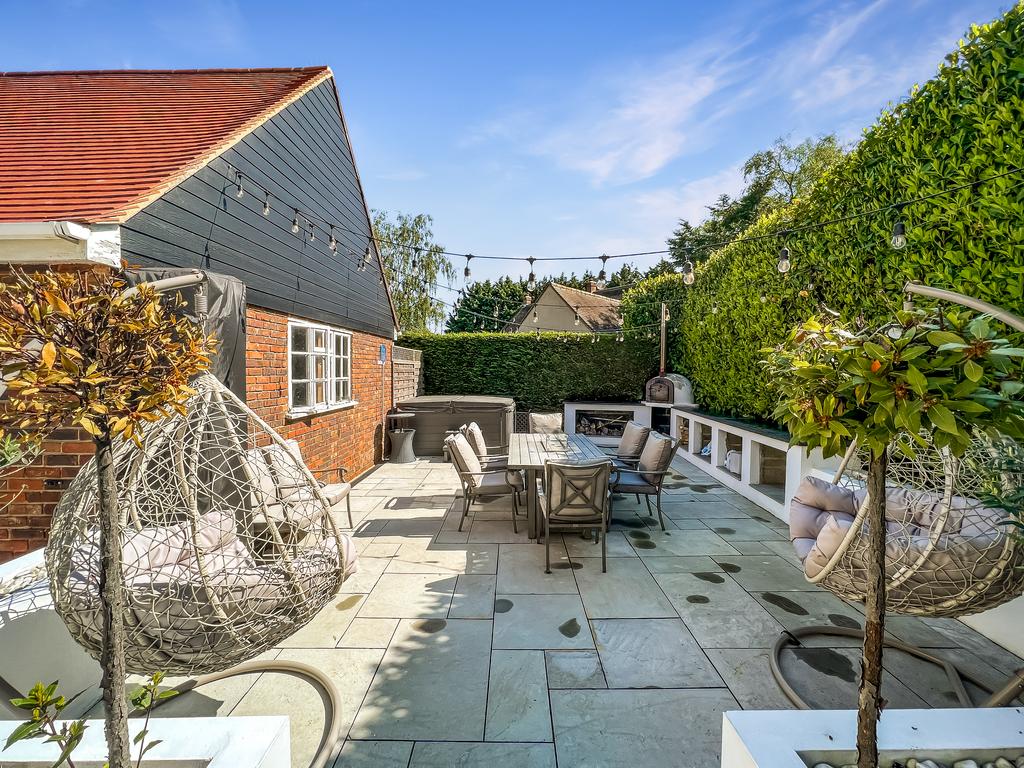 Rear Garden With Sunken Patio Area