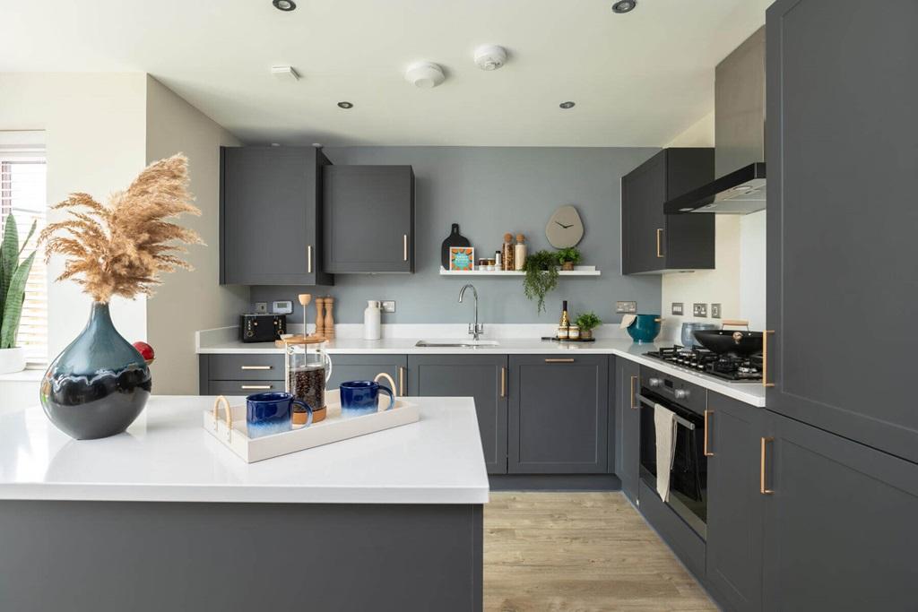 A brand new, modern kitchen is ready to go from...