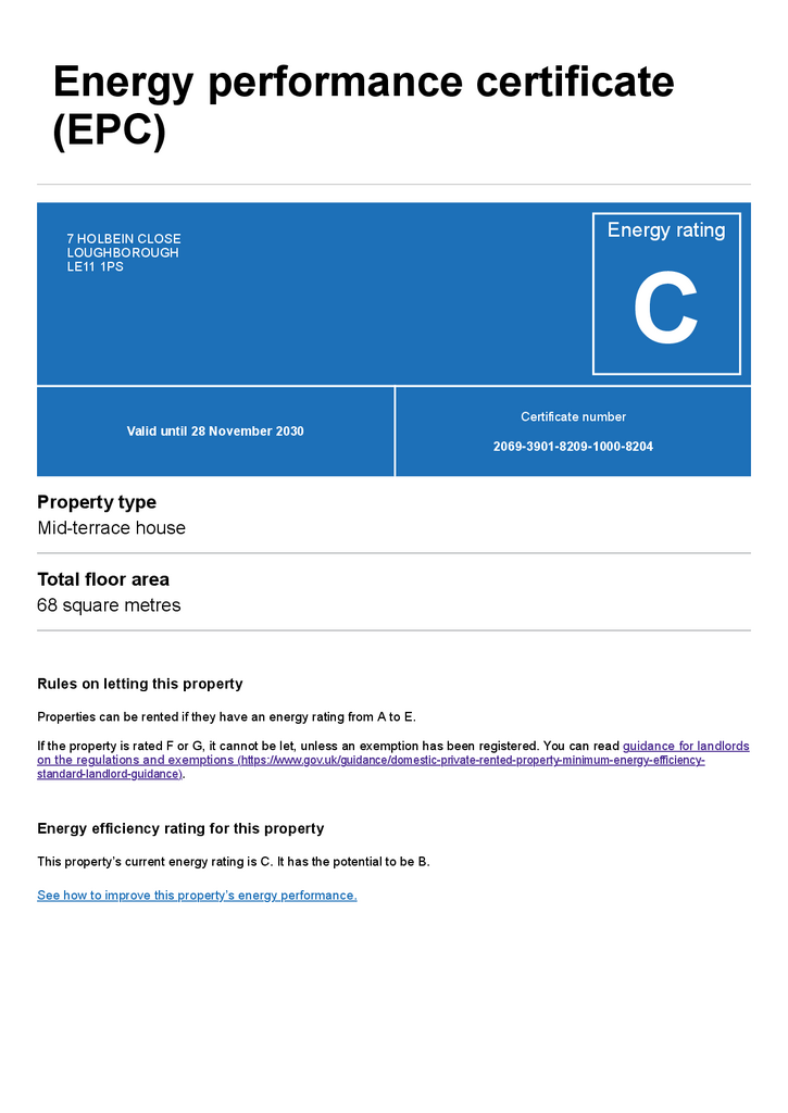 EPC Certificate