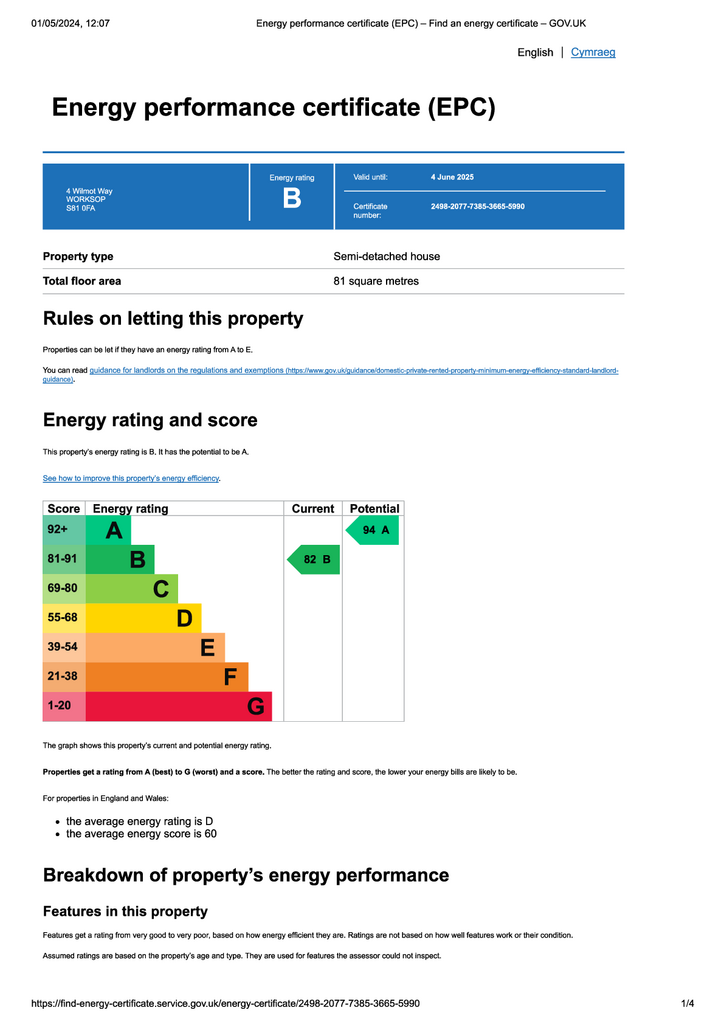 EPC Certificate