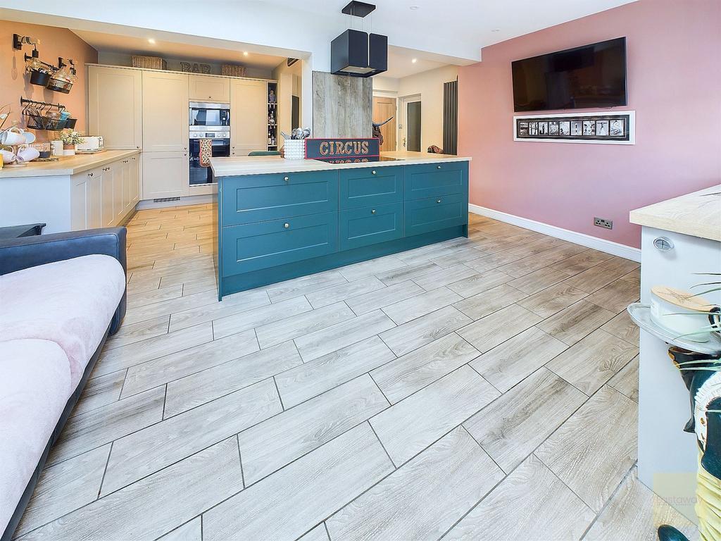 View of the kitchen island