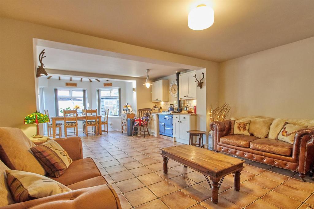 Extended refitted open plan living dining kitchen