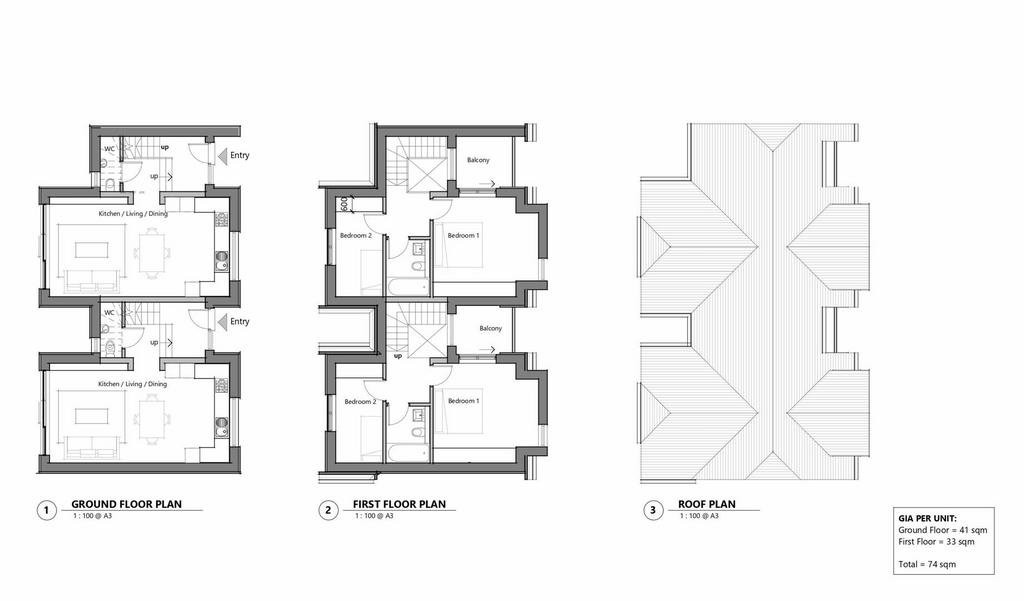 A2114 010p1   Unit 3 &amp; 4 Proposed Floor Plans page