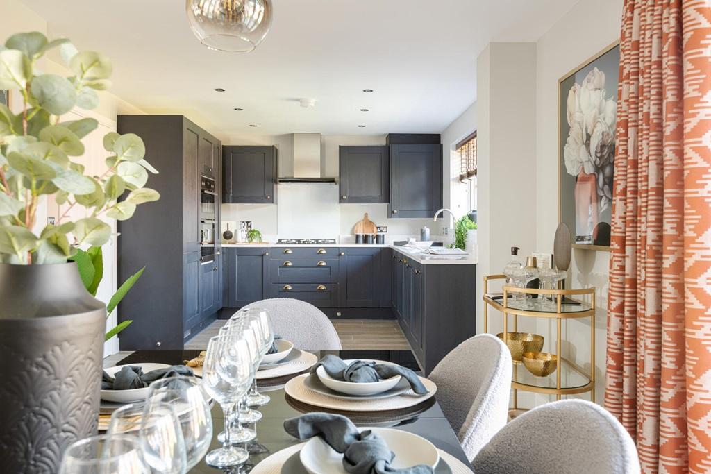 Light open plan kitchen/dining area - typical...