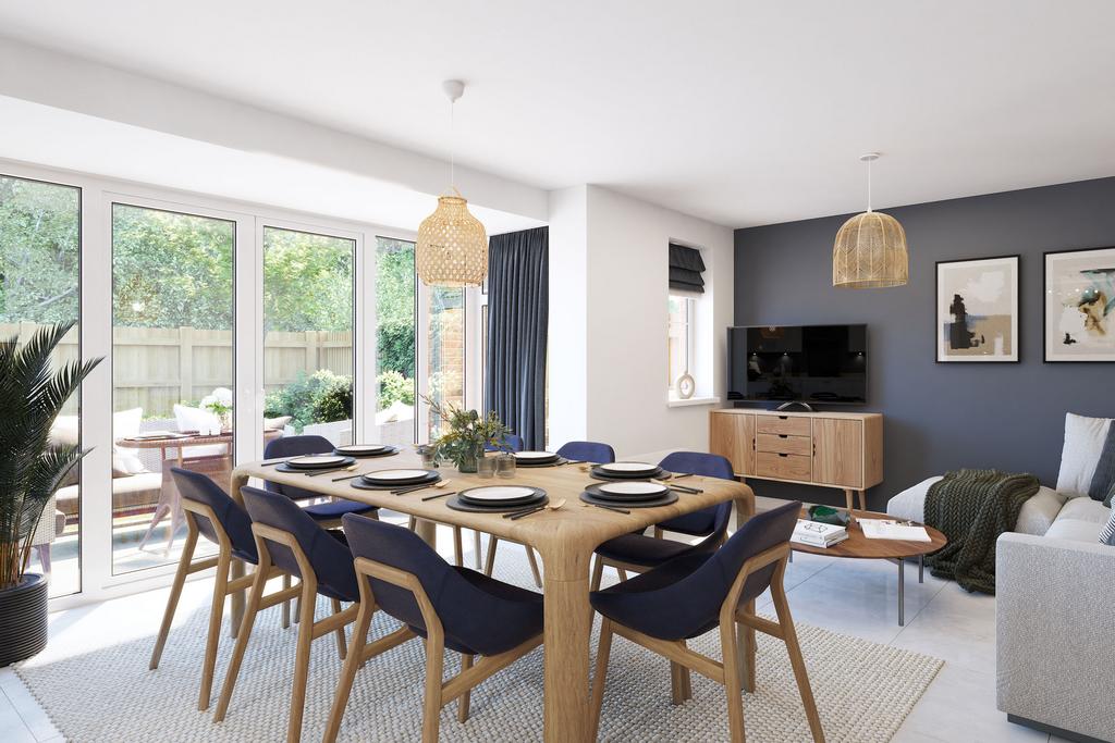 Dining room in four bedroom home