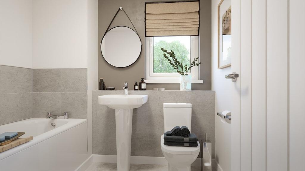 Modern and practical family bathroom