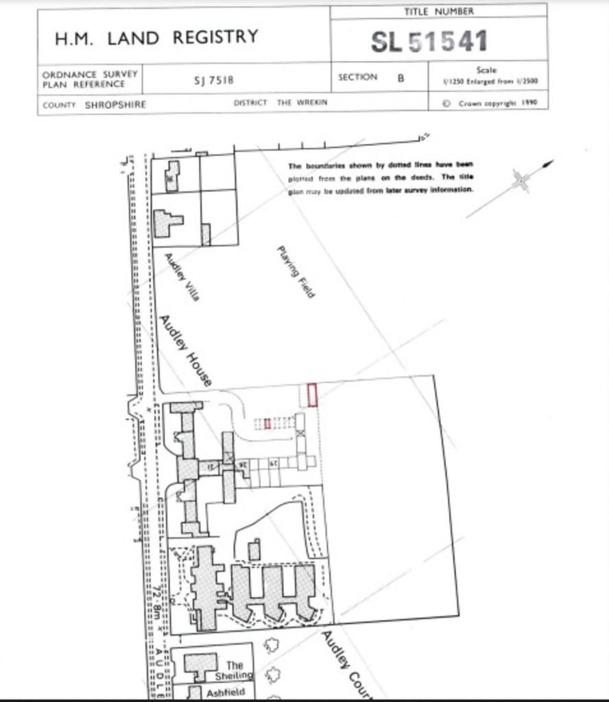 Land Registry Plan showing property and allocated