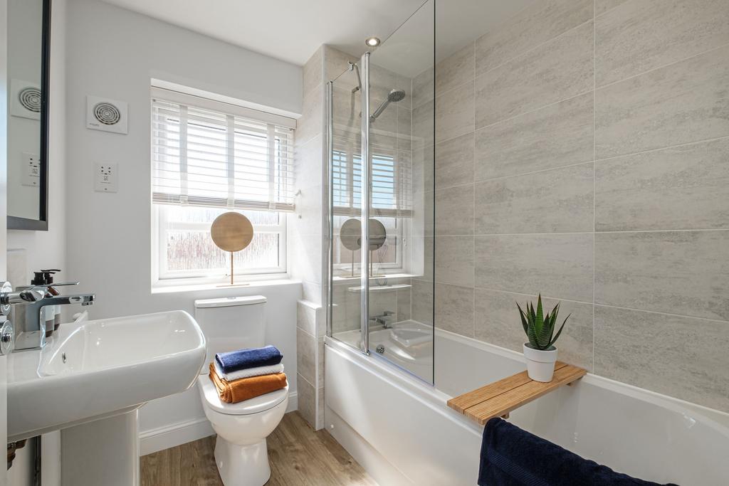 Interior view of the bathroom in our 2 bed...