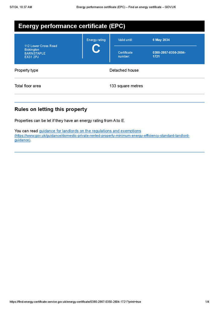 EPC Certificate