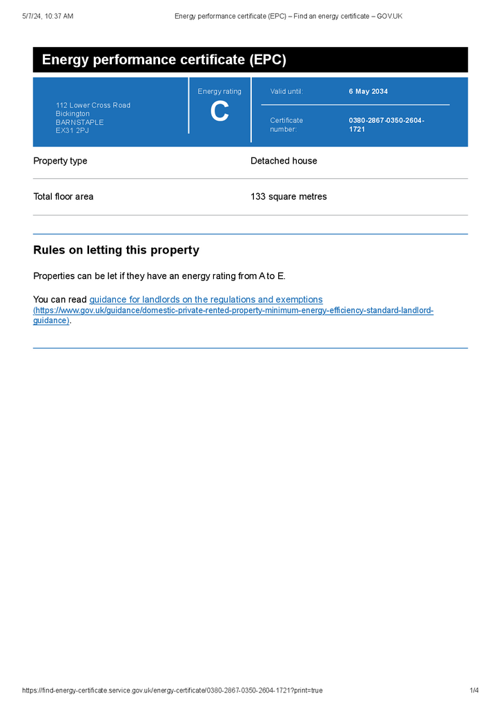 EPC Certificate