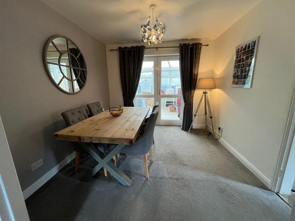 Dining room with furniture