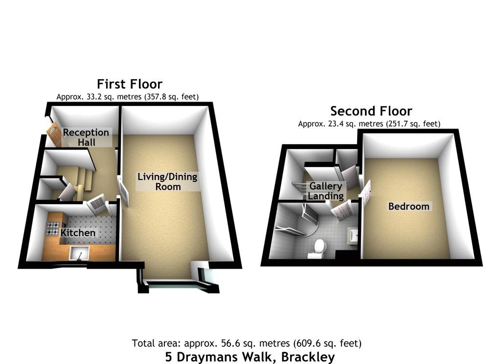 5 Draymans Walk, Brackley 3d