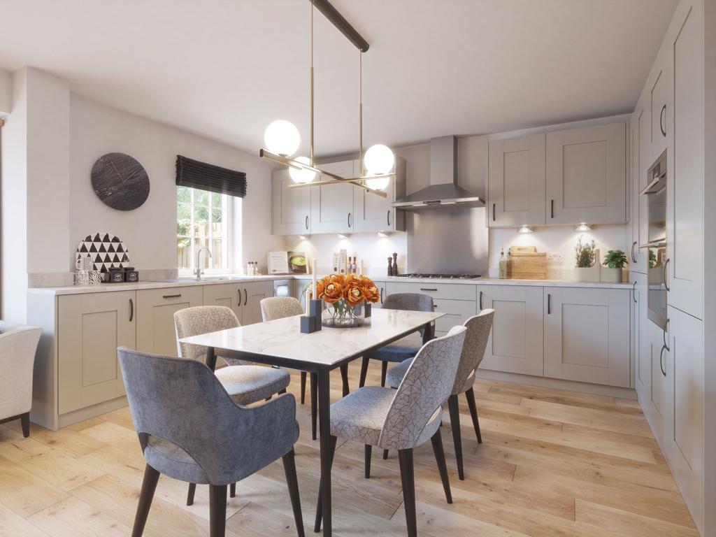 Kitchen in the Evesham show home