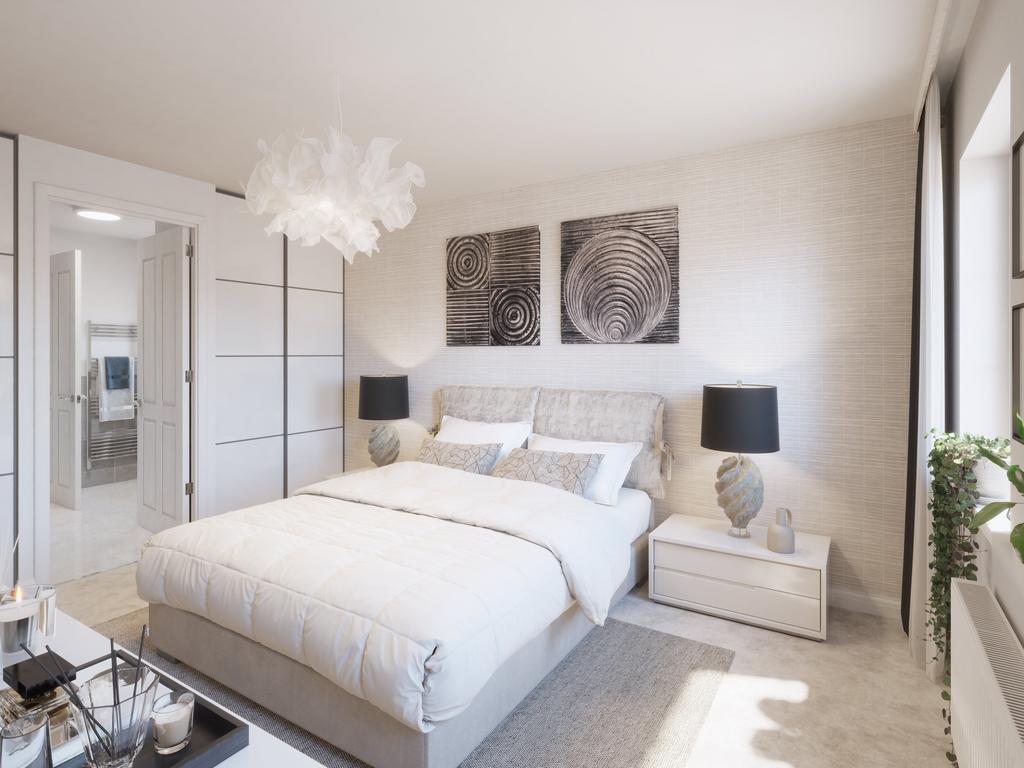 Bedroom in the Evesham show home