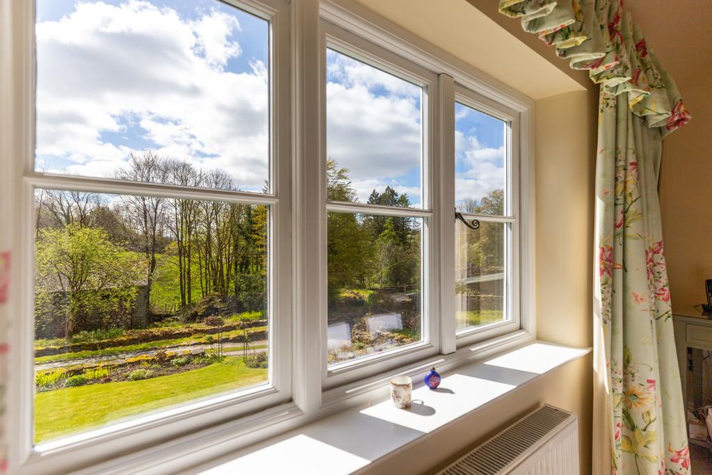 Overlooking the gardens from the master bedroom