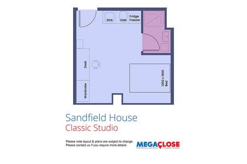Studio to rent, Flat G04, Sandfield House, 5 Mansfield Road, Nottingham, NG1 3FB