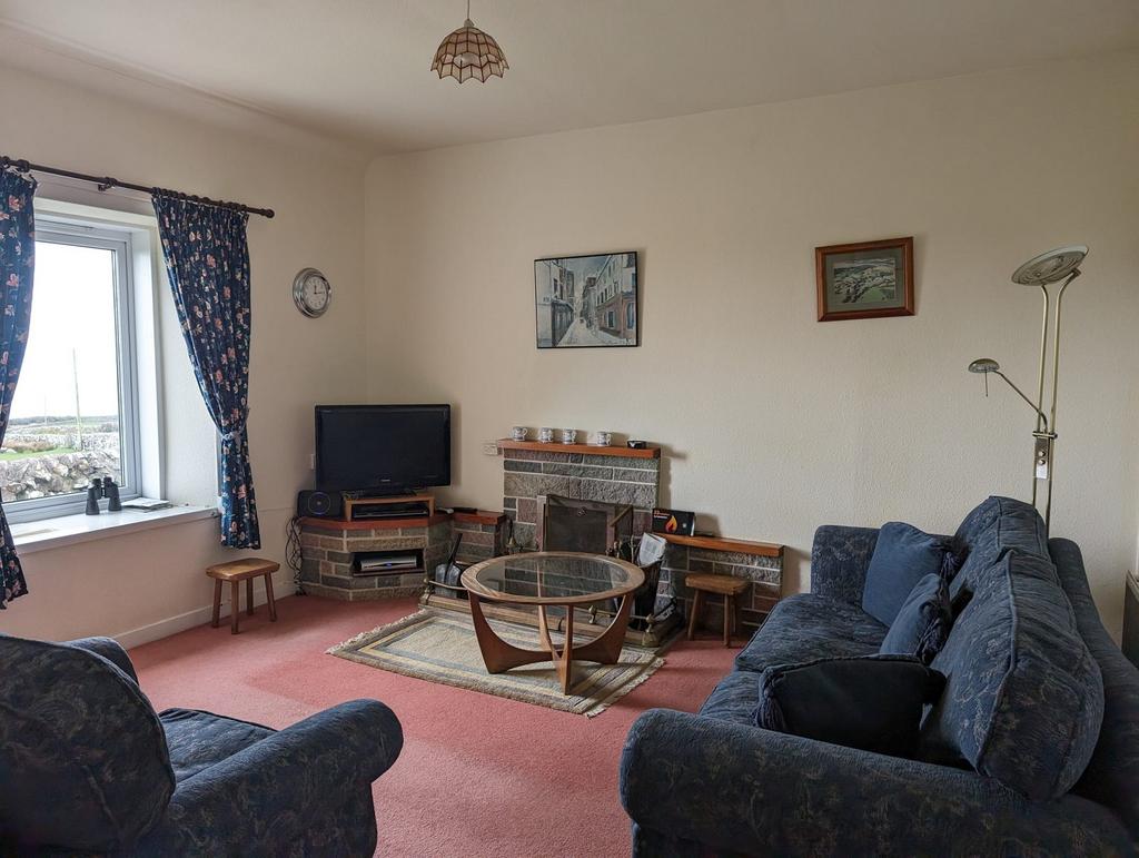 L shaped living and dining room