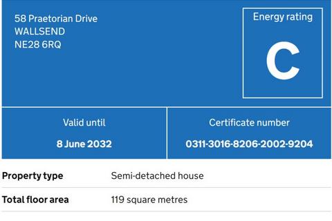 3 bedroom semi-detached house for sale, 58 Praetorian Drive Wallsend  Newcastle upon Tyne