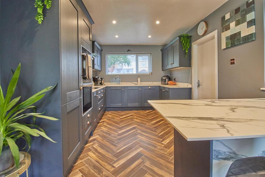 Refitted open plan living dining kitchen