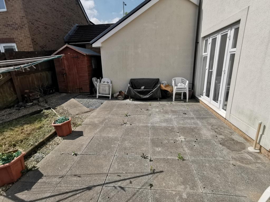 Sun trap patio area