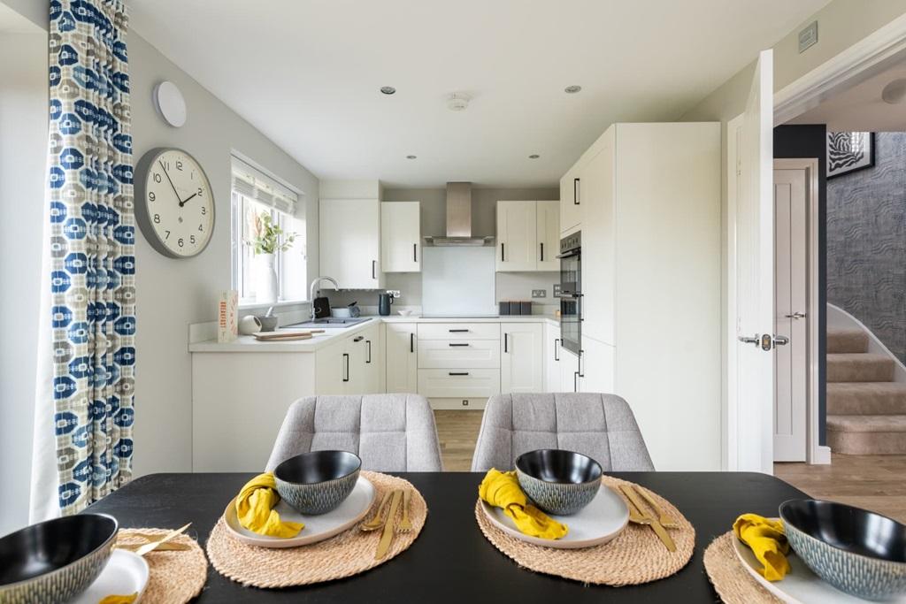 A modern kitchen with ample storage