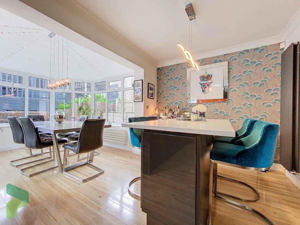Dining Area through to Sun Room