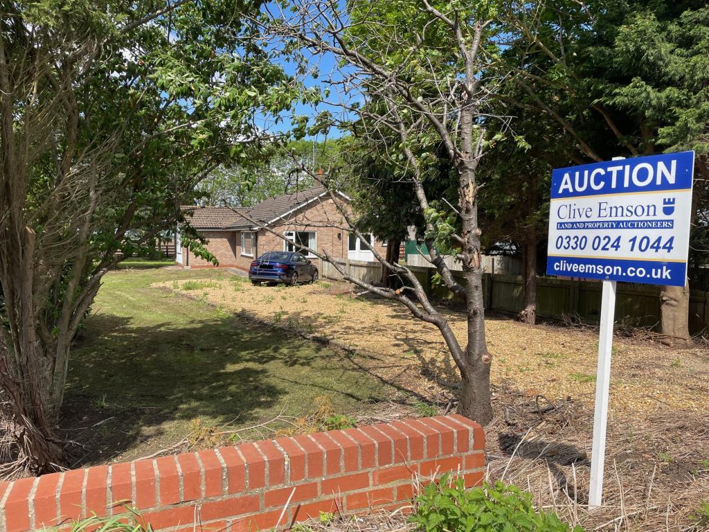 View of the detached bungalow from the road
