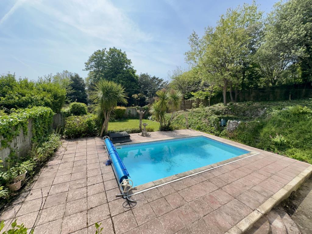 General view of pool and rear gardens of Rockwood