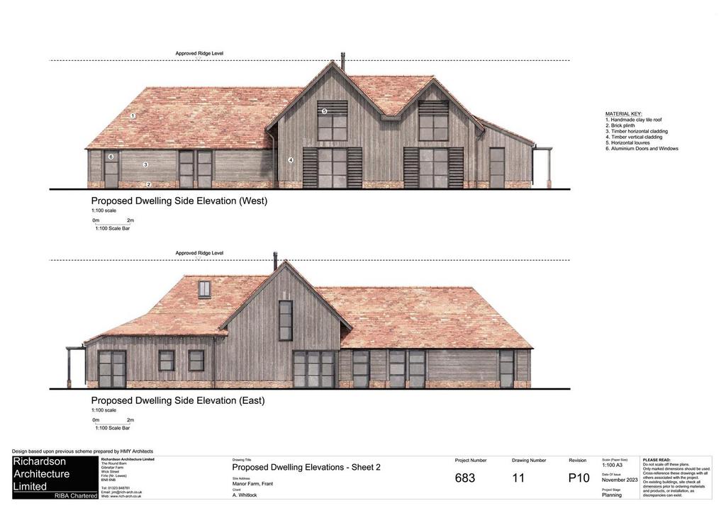 WD 2023 1328 F Elevations 683 11 P10 Proposed Dwel