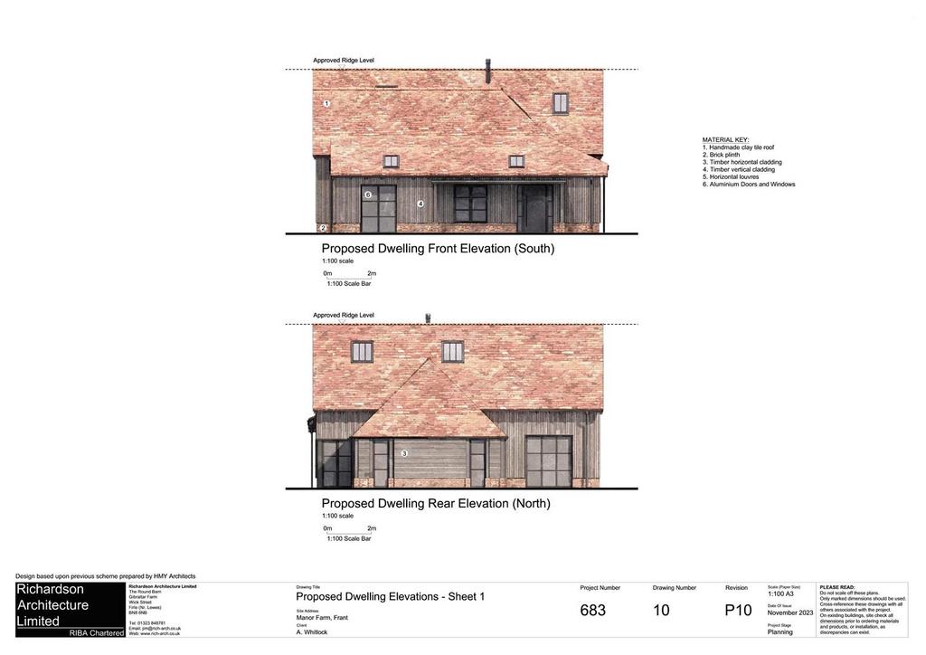 WD 2023 1328 F Elevations 683 10 P10 Proposed Dwel