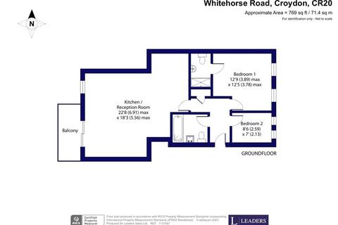 2 bedroom apartment for sale, Flat 2, 170 Whitehorse Road, Croydon