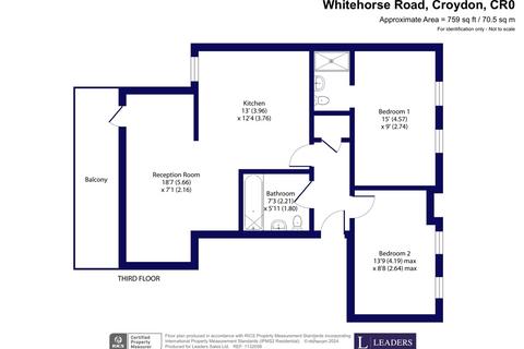 2 bedroom apartment for sale, Flat 8, 170 Whitehorse Road, Croydon