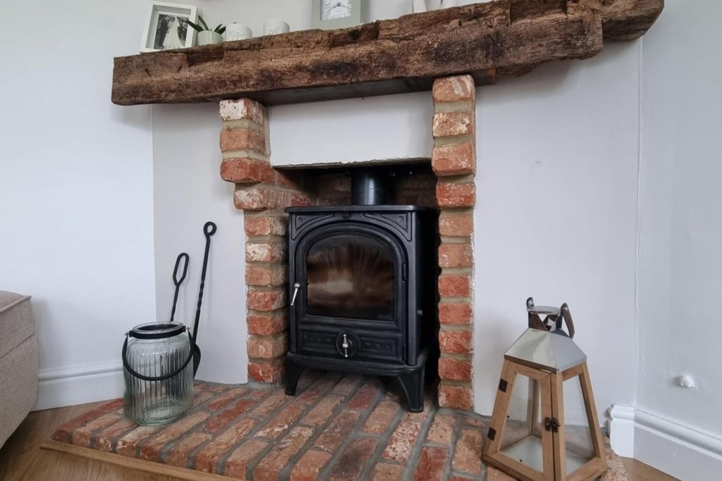 Fireplace in lounge
