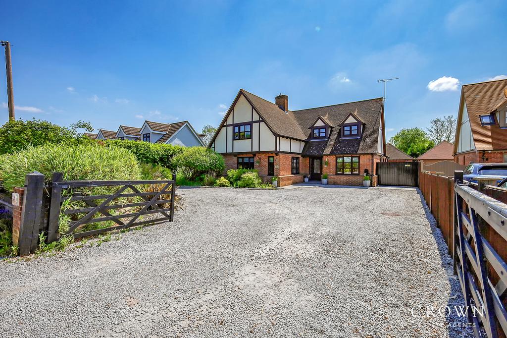 Farm Gates Lead To The Front Driveway With Parking