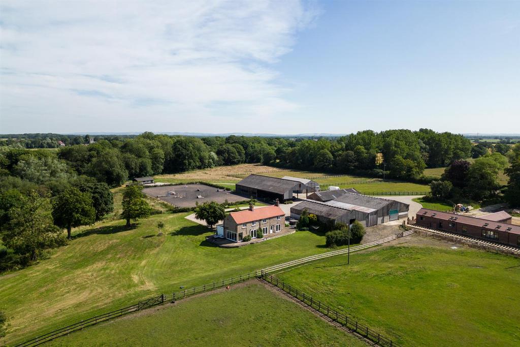 Gunby Hall Cottages aerial