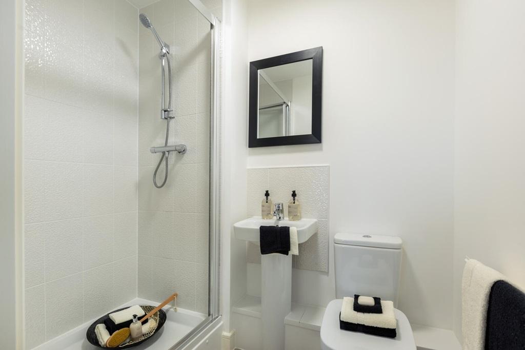 En suite bathroom with double shower