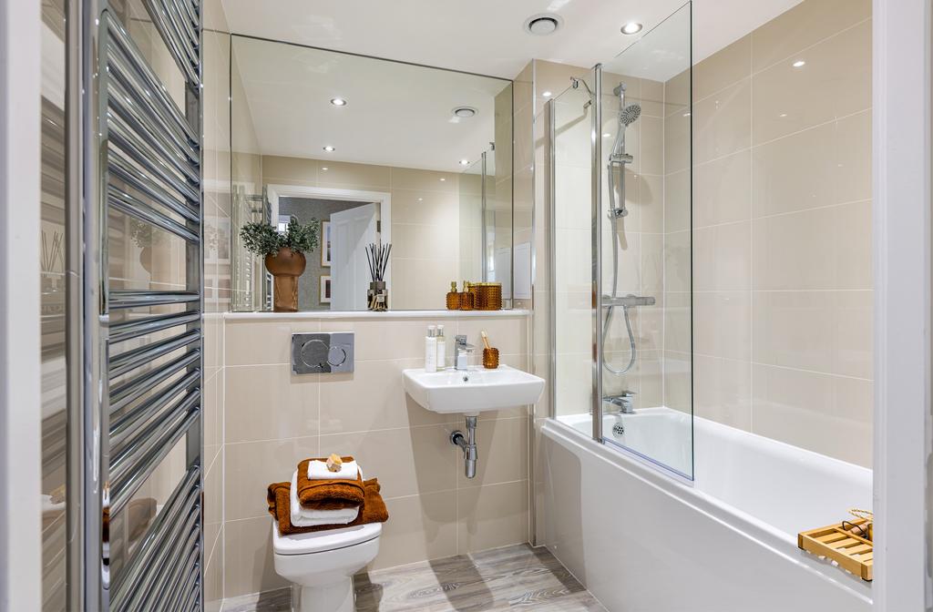 Bathroom in three bedroom apartment