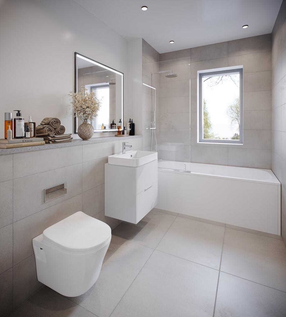 Example of a bathroom in the Lapworth.