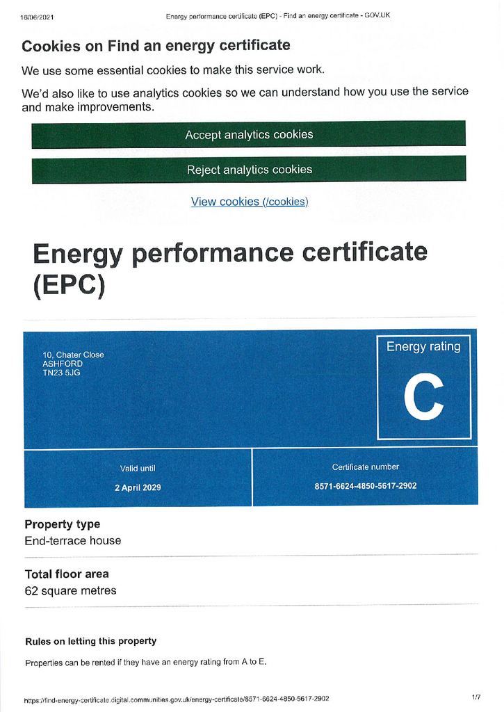 EPC Certificate