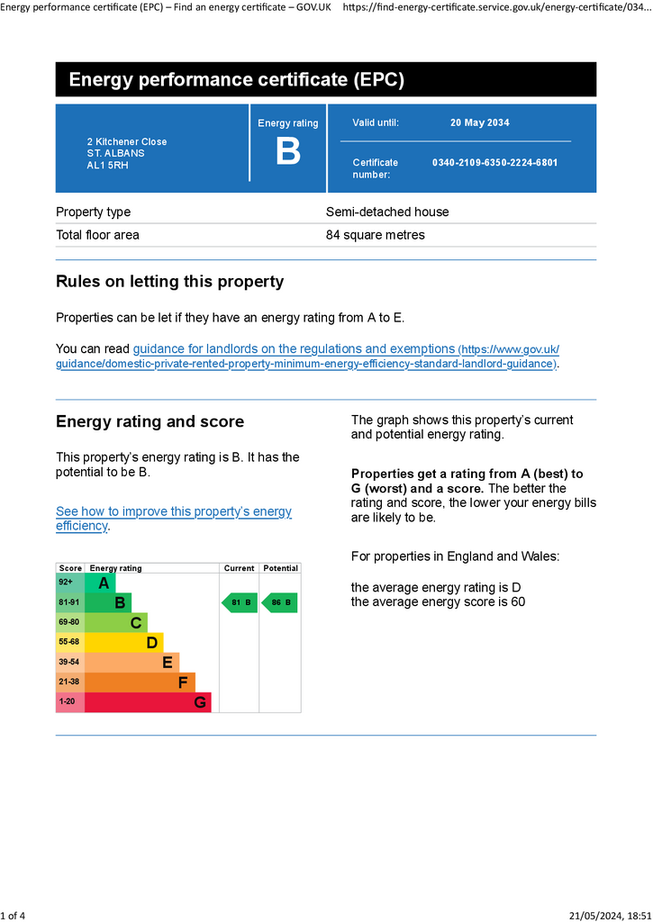 2 Kitchener Close EPC