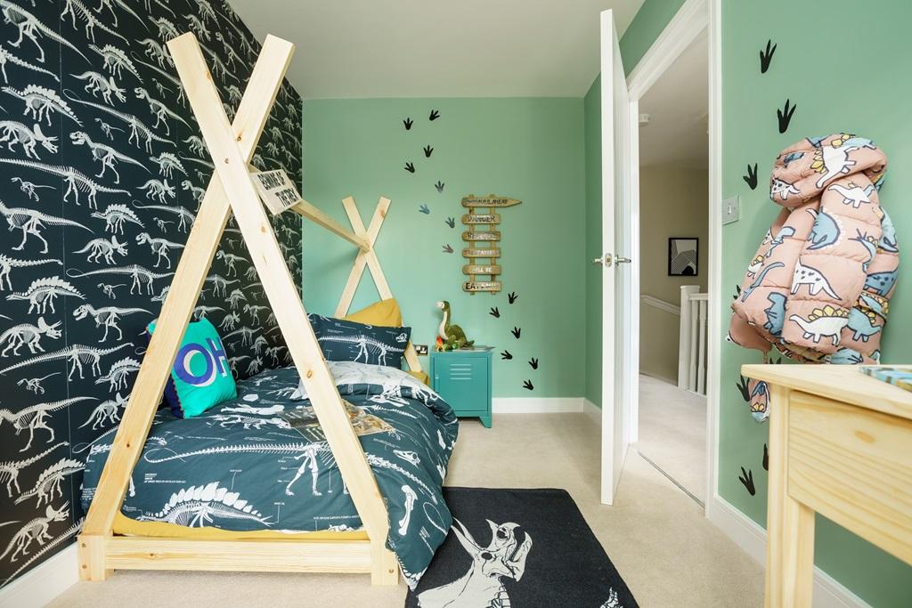 The third bedroom is well suited to a child's...