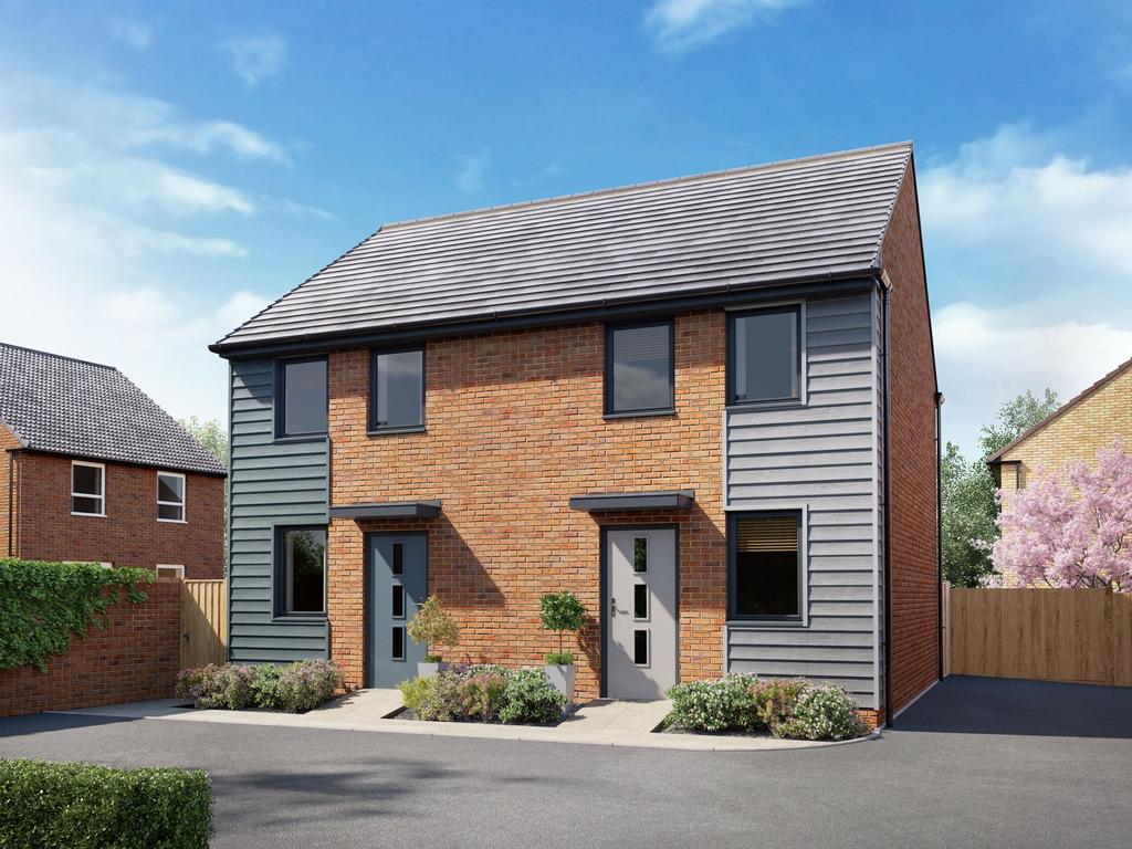 External View CGI 2 bedroom semi-detached home...