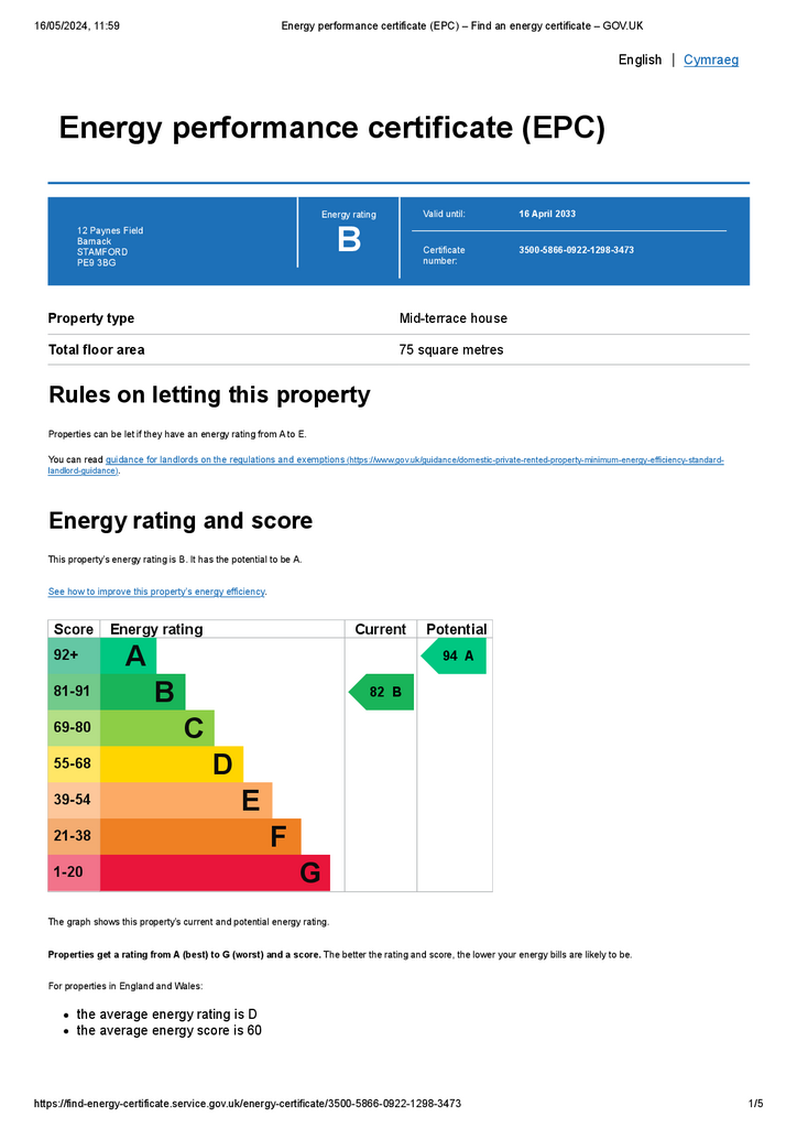 EPC Certificate