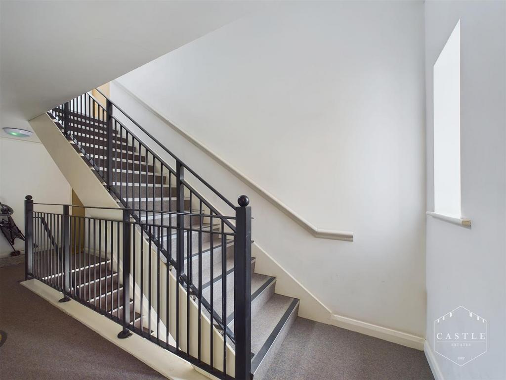 Communal hall, stairs and landing